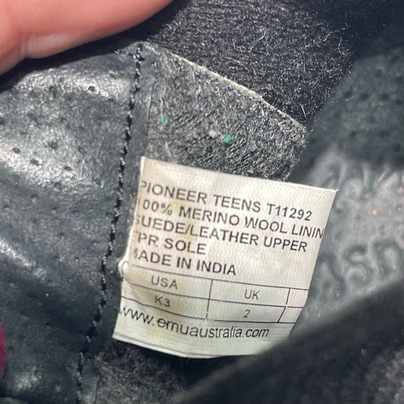 EMU‎ Australia Pioneer Teens Ankle Chelsea Boots Black Size K3 - Picture 8 of 13